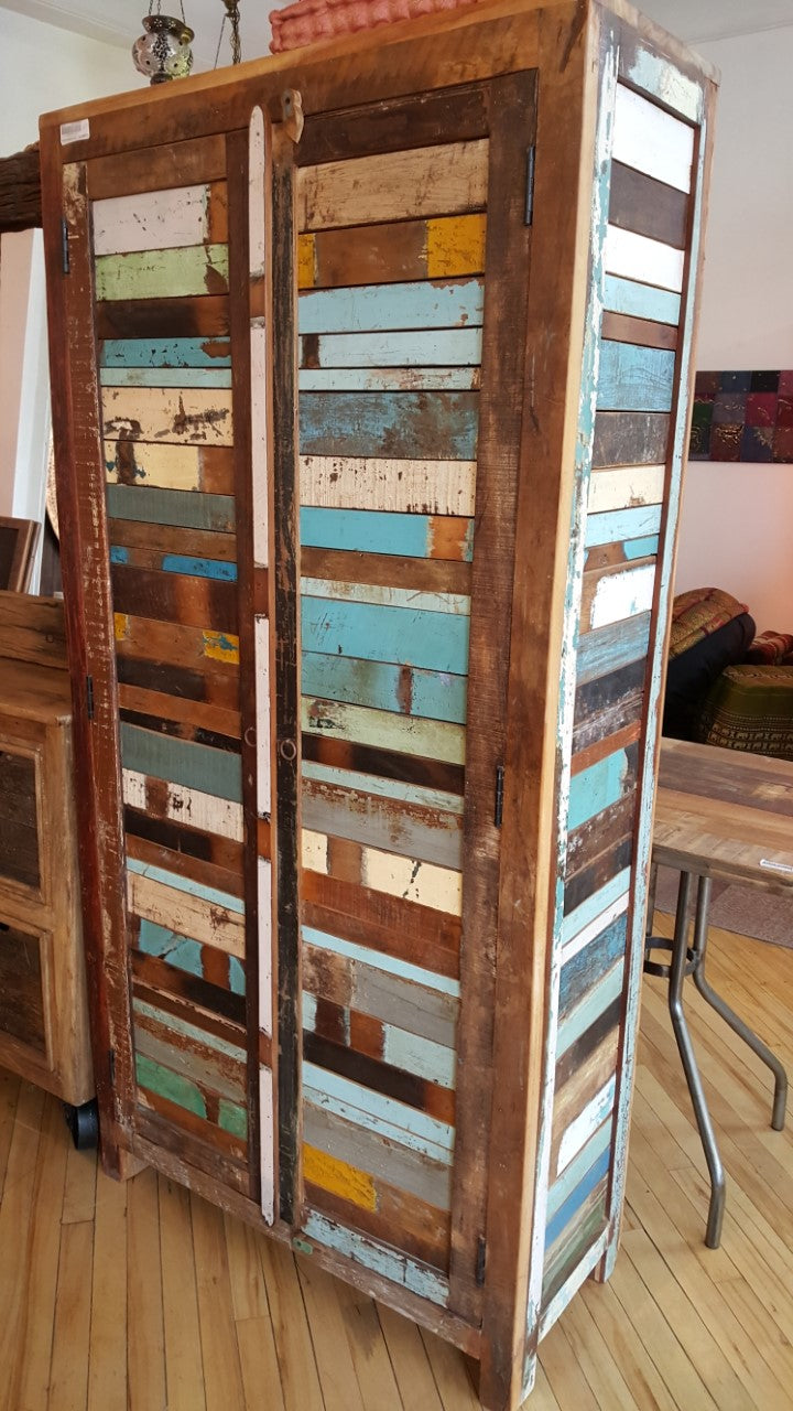 Armoire en bois recyclé, appelez au magasin pour la photo, piece unique - Bois Déco Montréal